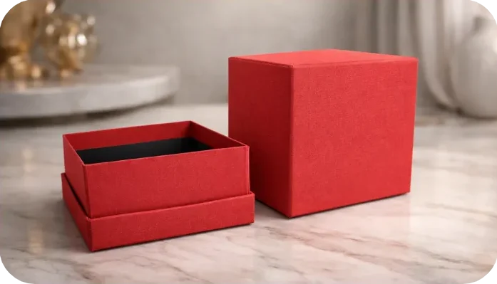 Custom two piece rigid boxes