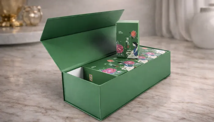 Magnetic closure rigid boxes