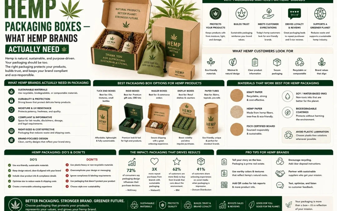 Hemp Packaging Boxes – What Hemp Brands Actually Need