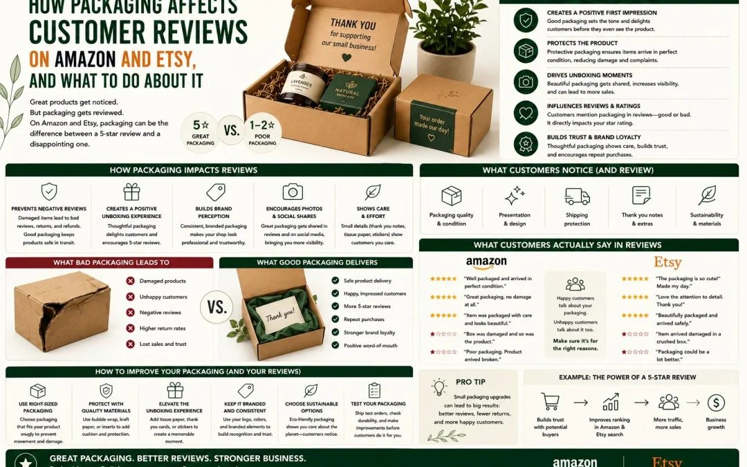 How Packaging Affects Customer Reviews on Amazon and Etsy  And What to Do About It