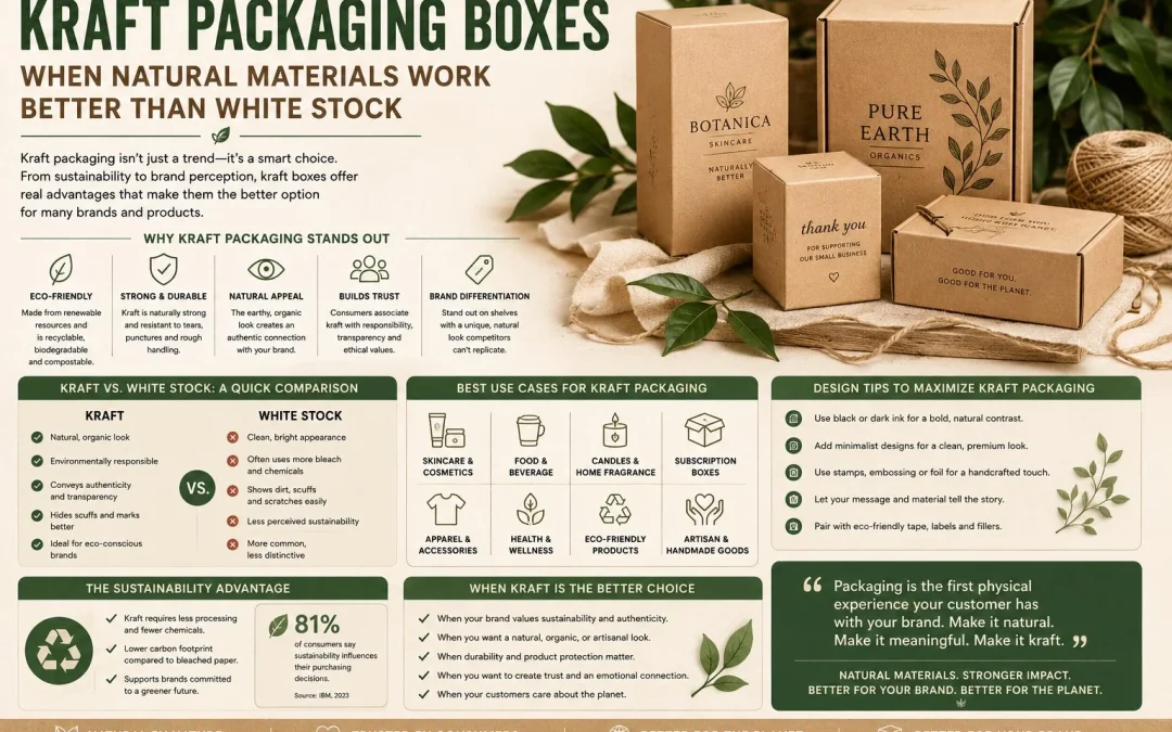 Kraft Packaging Boxes – When Natural Materials Work Better Than White Stock