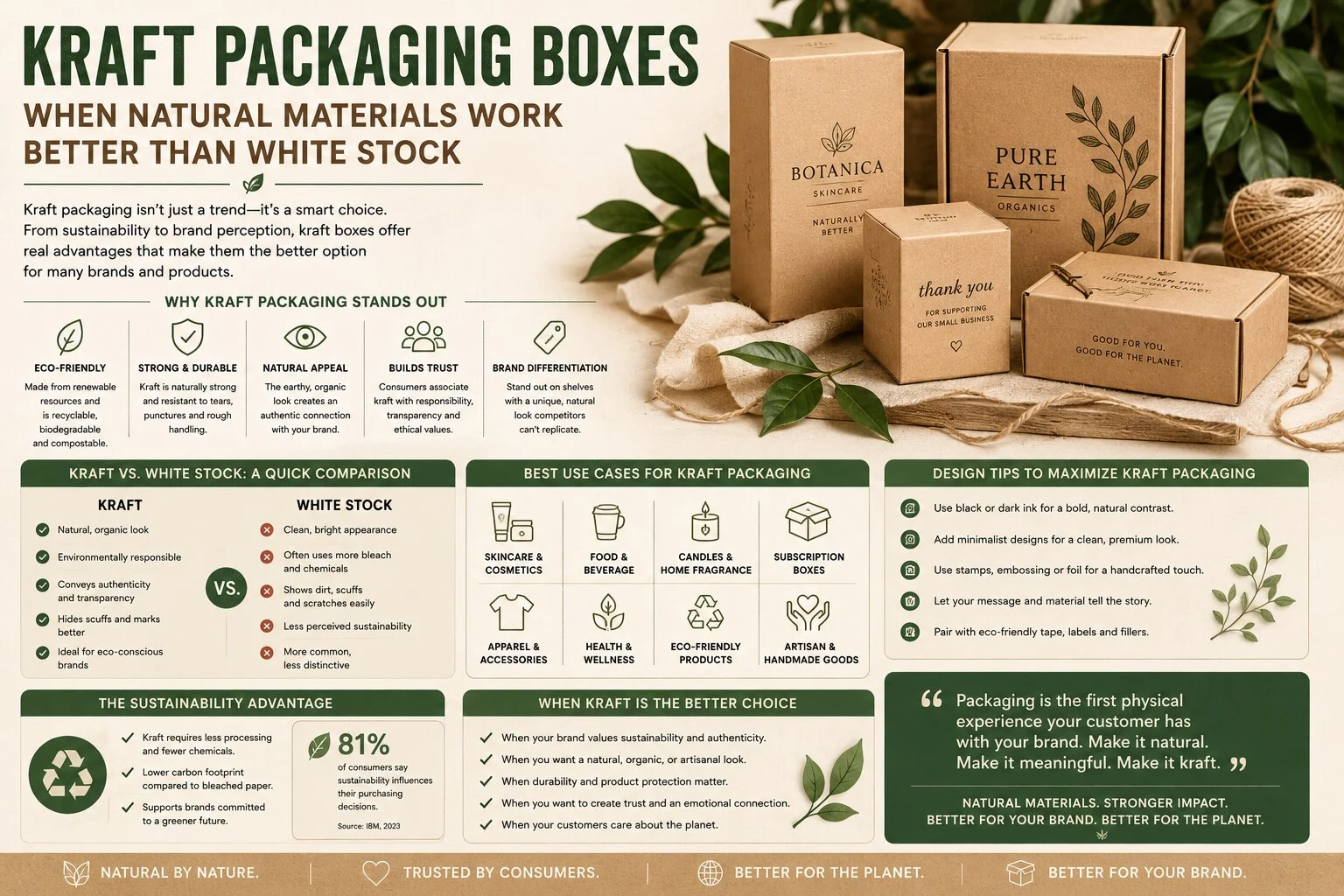 Kraft Packaging Boxes – When Natural Materials Work Better Than White Stock Kraft Packaging Boxes - When Natural Materials Work Better Than White Stock
