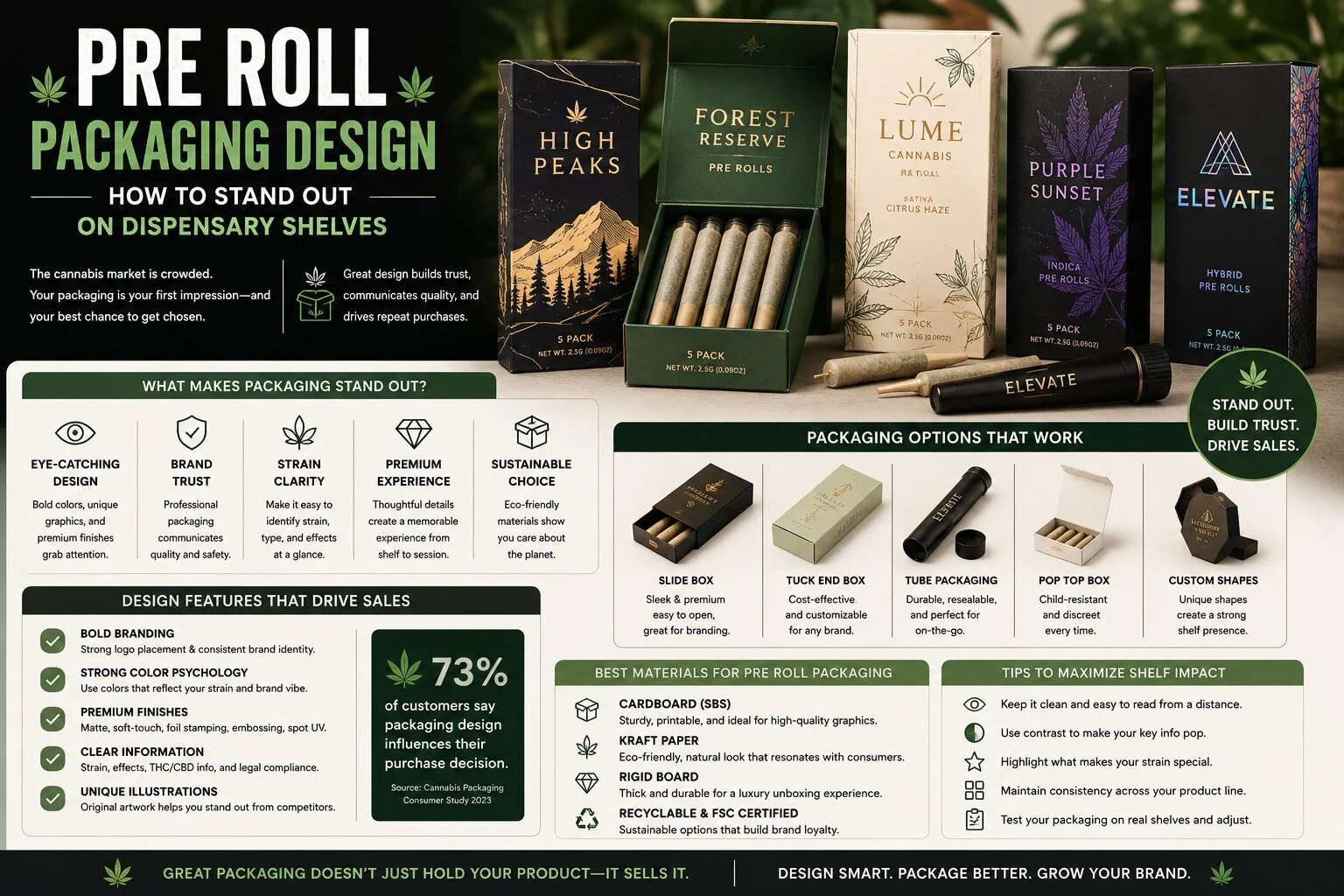 Pre Roll Packaging Design -How to Stand Out on Dispensary Shelves Pre Roll Packaging Design -How to Stand Out on Dispensary Shelves