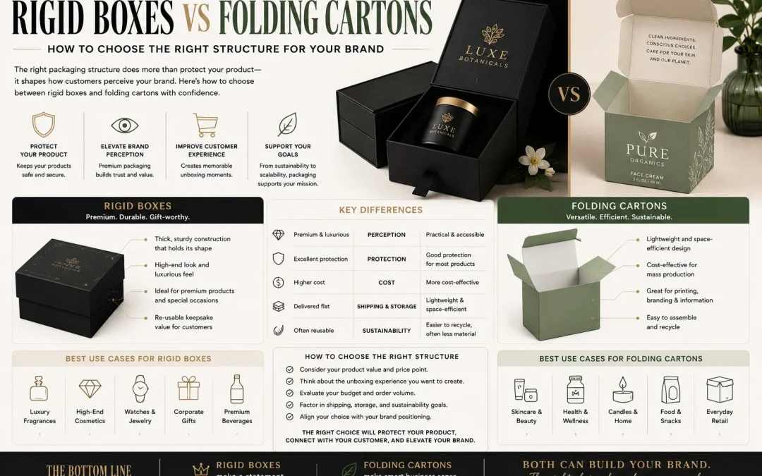 Rigid Boxes vs Folding Cartons – How to Choose the Right Structure for Your Brand