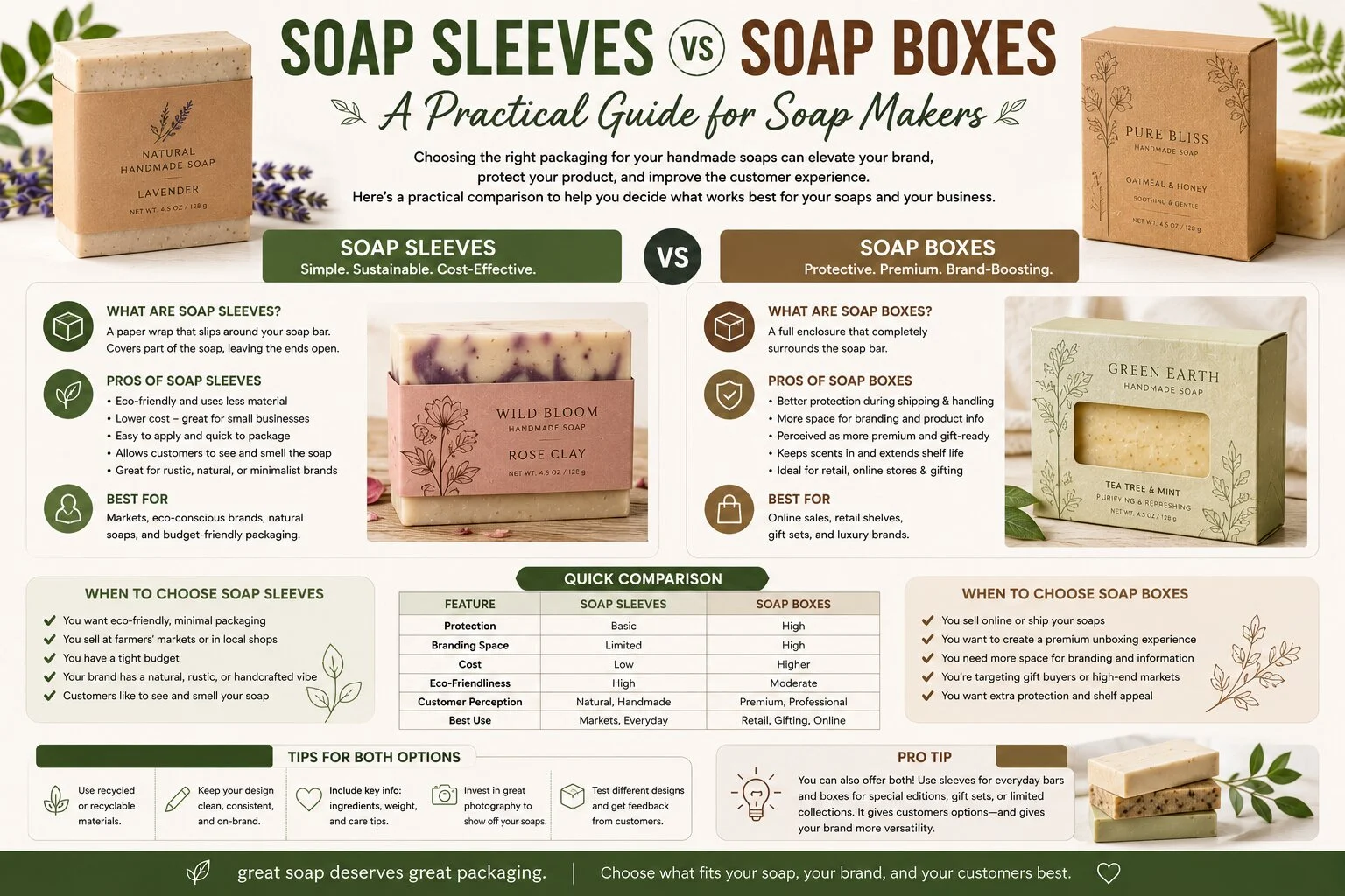 Soap packaging comparison guide