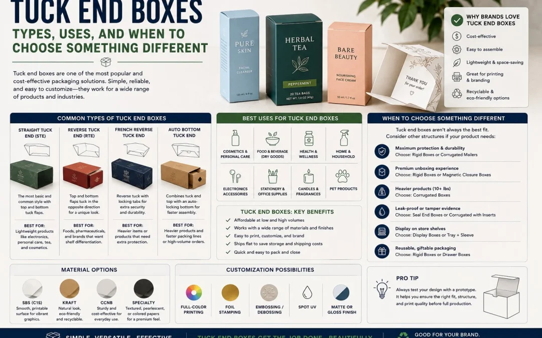 Tuck End Boxes – Types, Uses, and When to Choose Something Different