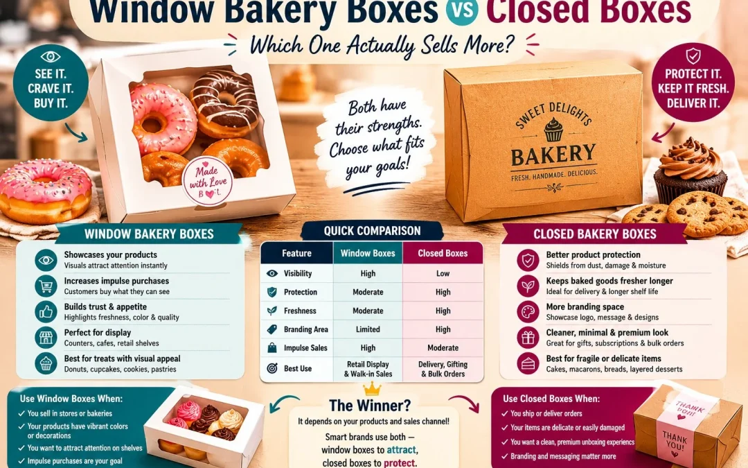 Window Bakery Boxes vs Closed Boxes – Which One Actually Sells More?